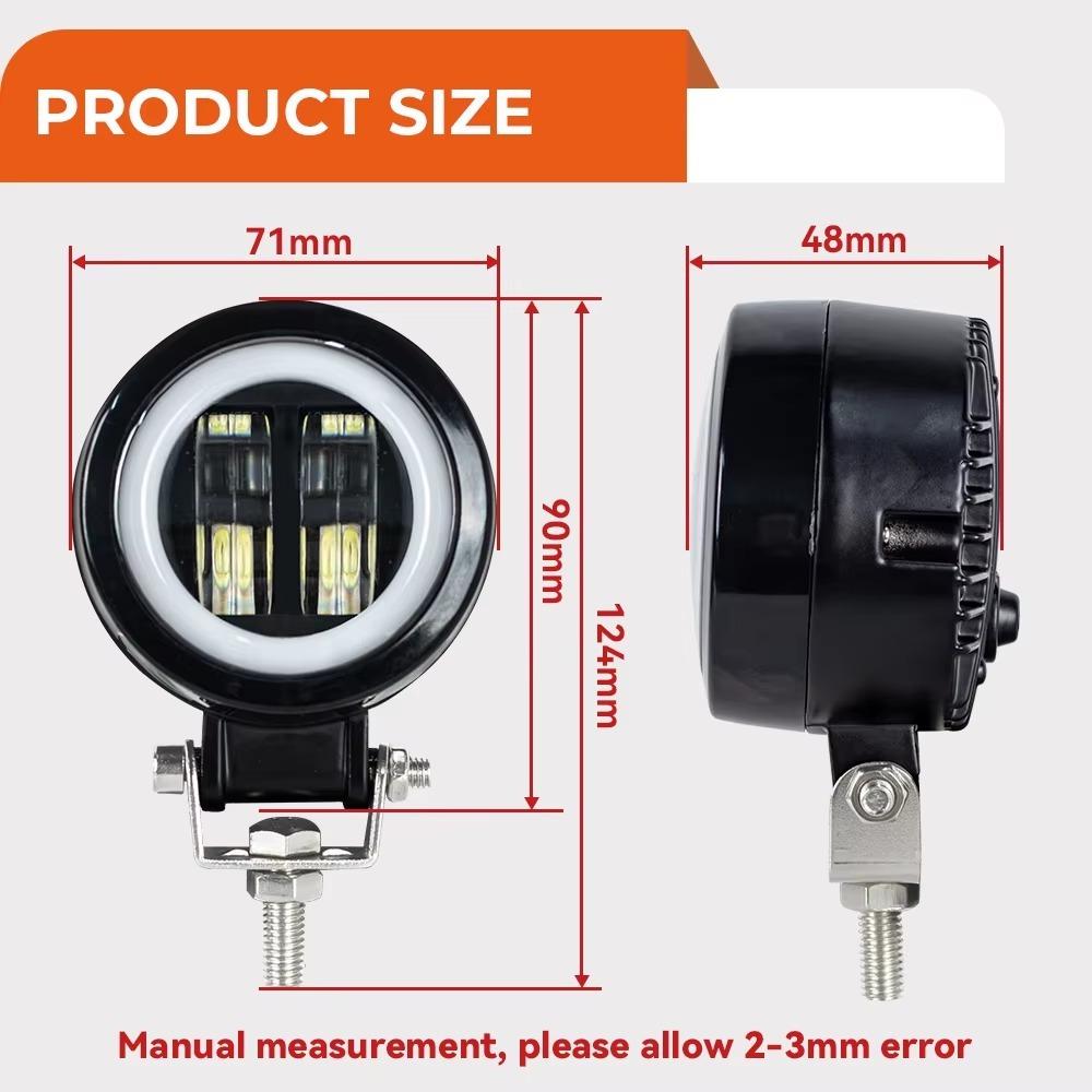 Пластиковые Фары-балки 3 дюйма Рабочая лампа Новая Противотуманная фара для Внедорожника Лодки Грузовика Внедорожника Пикапа