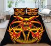 Bedding Set 3D Skull Printing Bedding Set Bedclothes Bed Three Piece Comfortable Pillowcase Polyester Quilt Cover