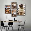 WCIC New Art Poster Coffee Theme Decorative Painting Poster Art Cloth Home Background Wall Decoration Hanging Painting