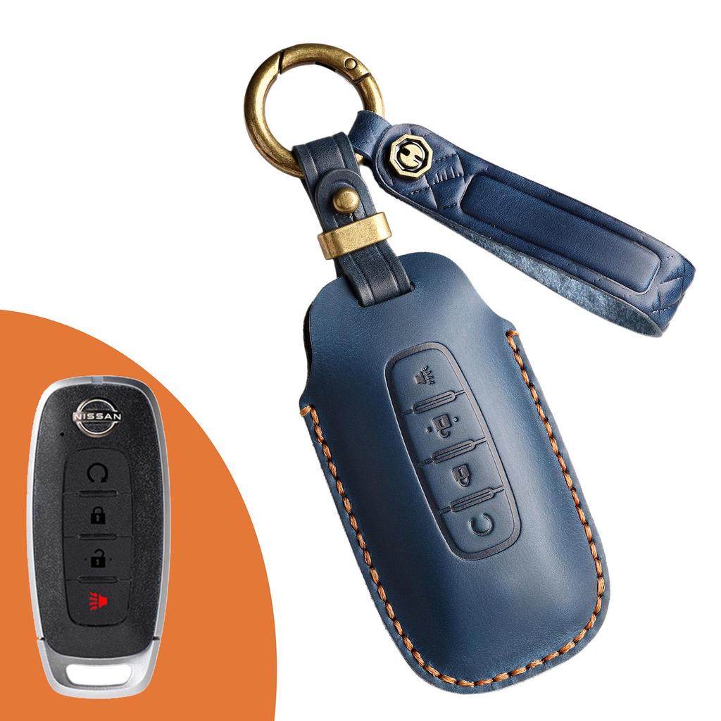 Кожаный чехол для ключа для новых моделей Nissan: Sylphy, Teana, Tanlu, Qashqai, Qijun, Jinke — стиль ретро с пряжкой