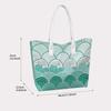 Trendy Wave Pattern Tote Bag Elegant Casual Daily Carry Bag for Women