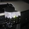 Car Diamond Inlaid Storage Bag Car Air Conditioning Vent Storage Bag Creative Diamond Storage Box Miscellaneous Box