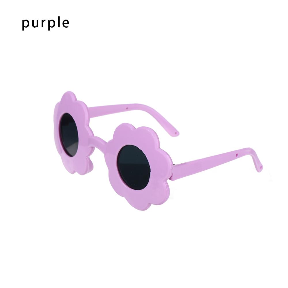 New Multicolor Pet Look Sunglasses Sun Flower Shaped Toys Glasses Doll Eyeglasses
