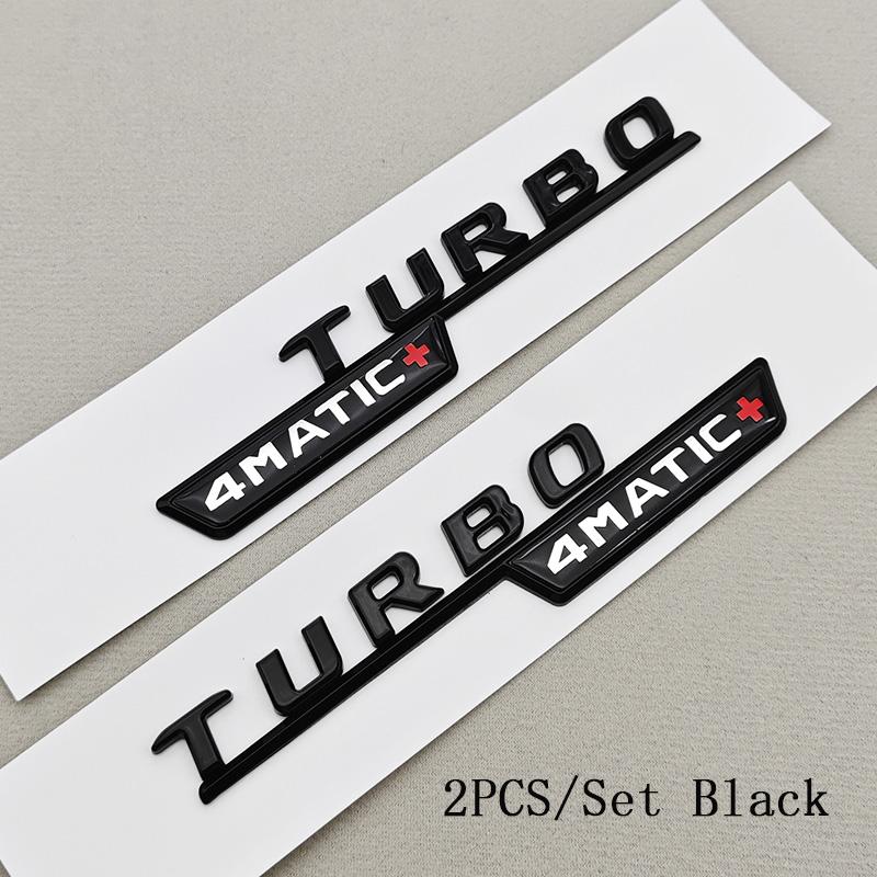 3D ABS Car Letters Logo A45 A45S TURBO 4MATIC Sticker Rear Trunk Fender Both Side Badge Emblem For Mercedes Bnez AMG W177 W176