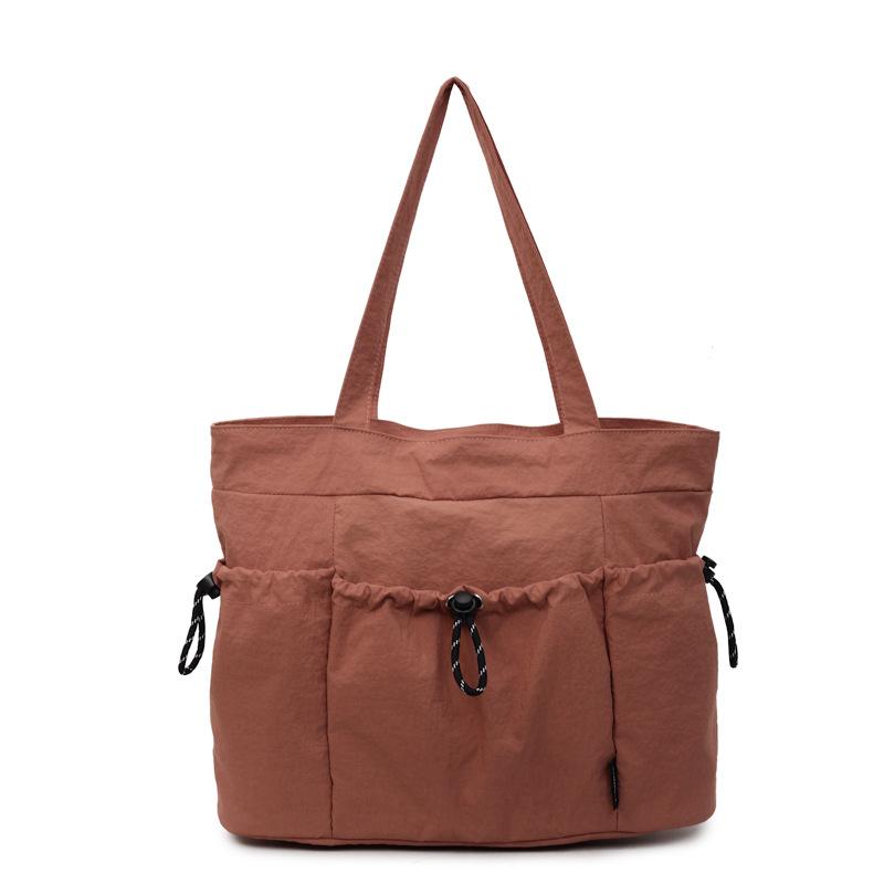 Commuting Large Capacity Nylon Bag Women's Multi-Pocket Shoulder Tote Bag Student Class Bag