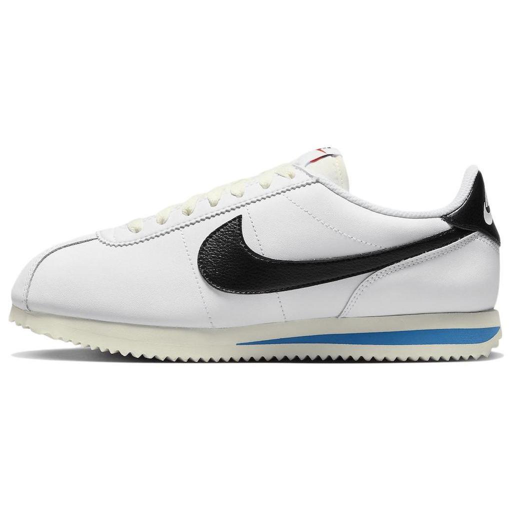 Nike Женские Cortez 'Белый Черный Синий' (женские размеры) Белый / Черный / Светло-Фото Синий / Парусные Беговые Кроссовки DN1791 100