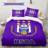 RSC Anderlecht  Узорный Комплект Постельного Белья Одеяло  Домашний Декор  Подарок (1 пододеяльник + 2 наволочки без наполнителя)