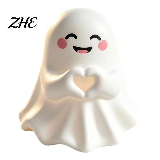 Thanksgiving Gift for Friends Halloween Cute Ghost Figurine, Mini Cartoon Statue, Little Spooky Tiered Tray Ornament Desktop Home Table Decor Figurine