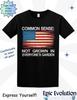 Funny Common Sense Graphic T-Shirt: American Flag Design