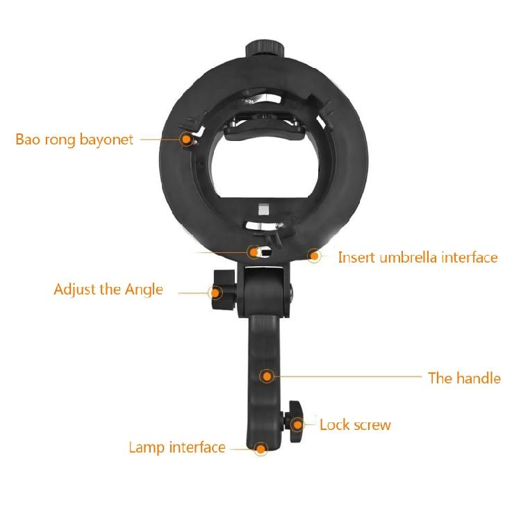 Кронштейн-адаптер для Speedlite, крепление для вспышки, софтбокса, тубусов, рукоятка-стойка типа S