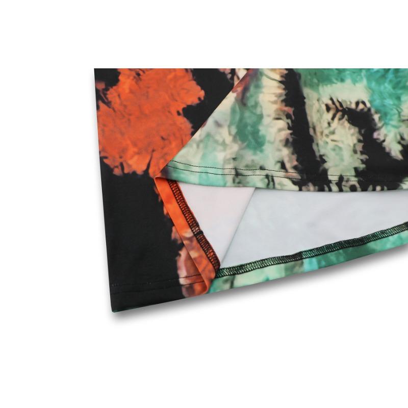 Летние повседневные платья без рукавов с принтом тай-дай и висячими бретельками на шее