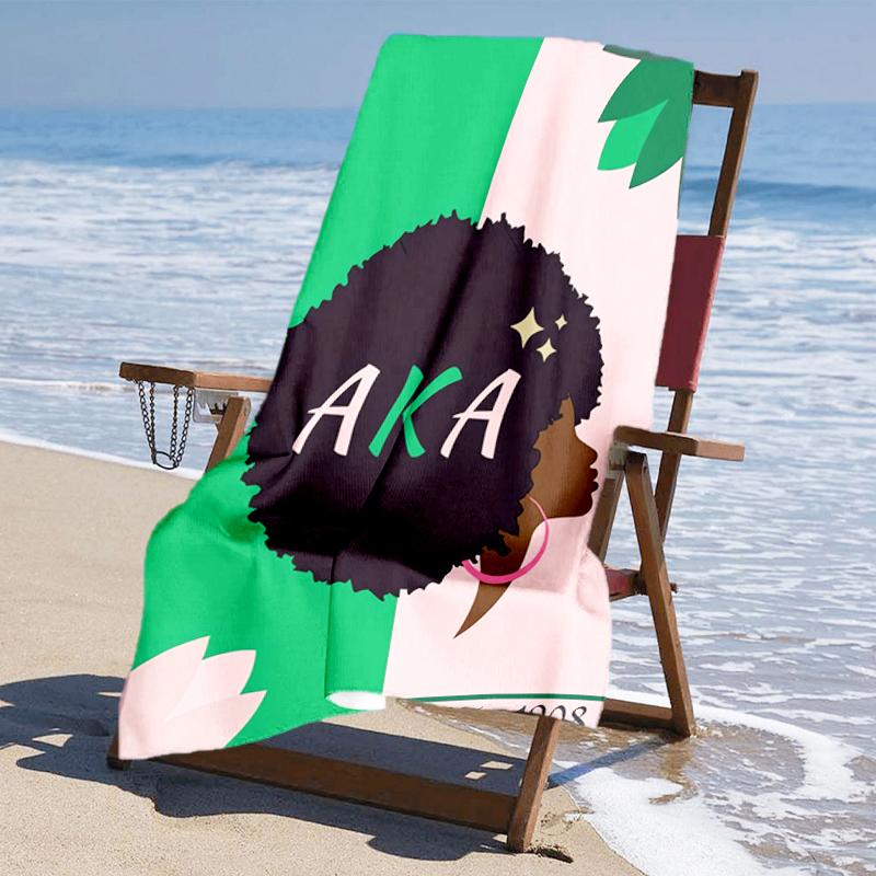 Ultra-Soft Beach Towel with AKA Theme,Ideal for Pool - Camping, Diving - Perfect Travel Essential, Vibrant Beach Towel.