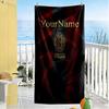 Ac Milan Personalized Text Beach Towel Super Soft Microfiber Quickdry Fabric