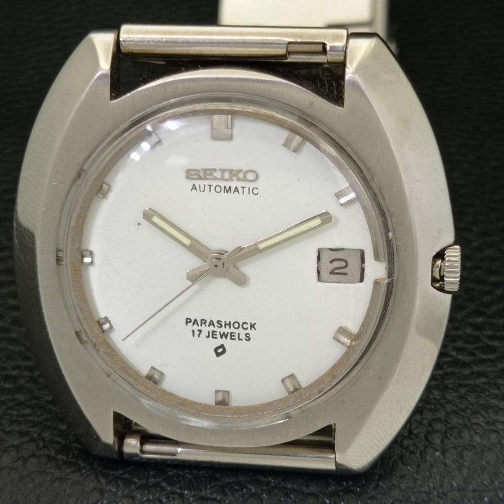 Б/У винтажные мужские часы SEIKO AUTOMATIC 7005A JAPAN с датой и белым циферблатом a433804-2
