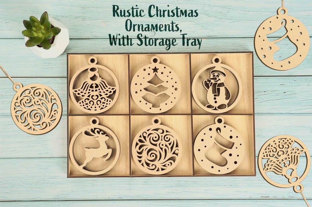 Inkdotpot 18 шт. Рождественские украшения, незаконченные деревянные лазерные вырезы в форме дерева/колокольчика, подвесное украшение
