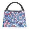 Pisley Bandana Print Изолированная сумка для обеда для пикника на открытом воздухе Водонепроницаемая термосумка для обеда для женщин