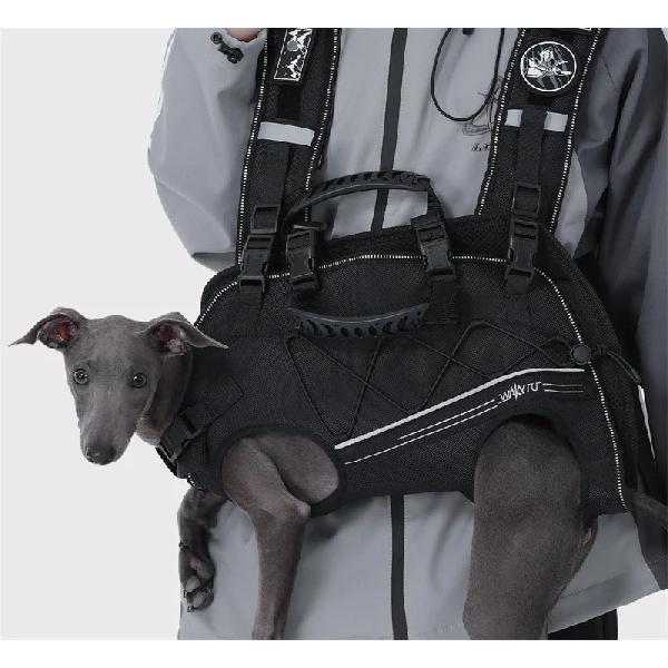 Outdoor Portable Dog Backpack Cycling Travel Hiking Backpack Dog Carrying Bags injured Pet Dog Lift Harness Reflective Backpack