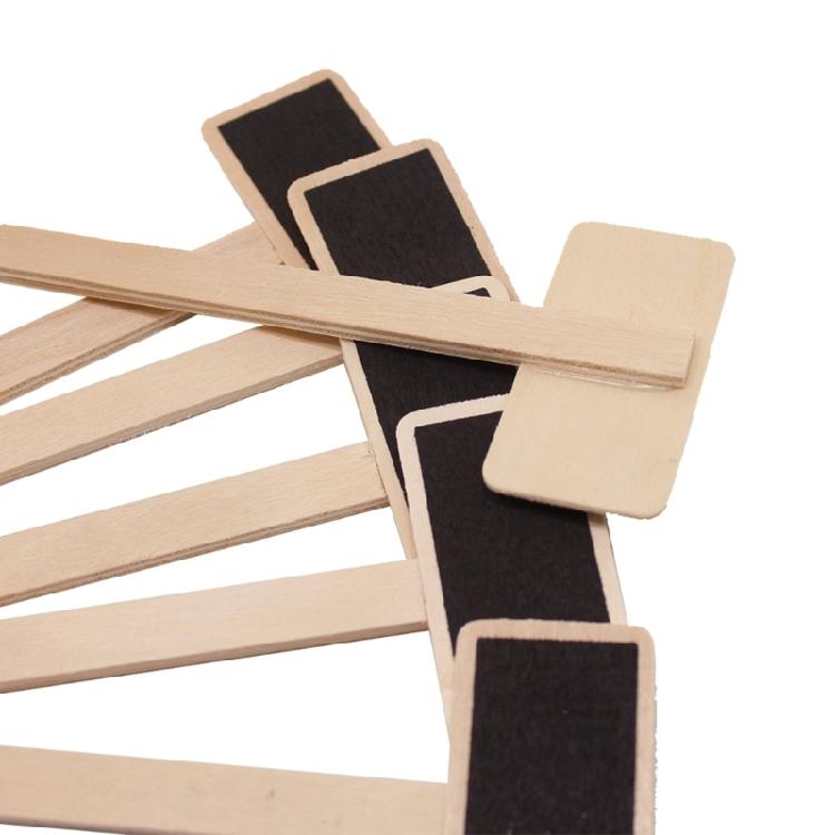 20Pcs Mini Plant Chalkboard Garden Plant Marker for Outdoor Indoor Plant Wood Plant Labels T-Type Garden Plant Marker