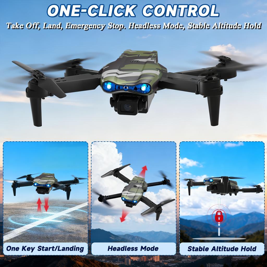 HD Foldable Drone, Equipped With 1/2/3 Batteries, Dual HD Cameras, Foldable Rc Drone With APP Control, Real-time Video Remote Control Quadcopter