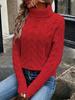 European & American Fashion Women's Cable Knit High Neck Sweater - Autumn/Winter Collection