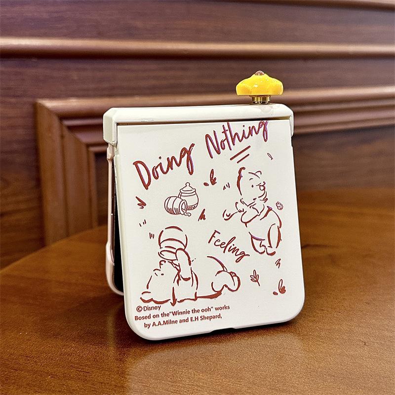 Корейский мультяшный чехол для телефона с 9 ячейками для Samsung ZFlip6/Z5 с цветовыми блоками и магнитной подставкой