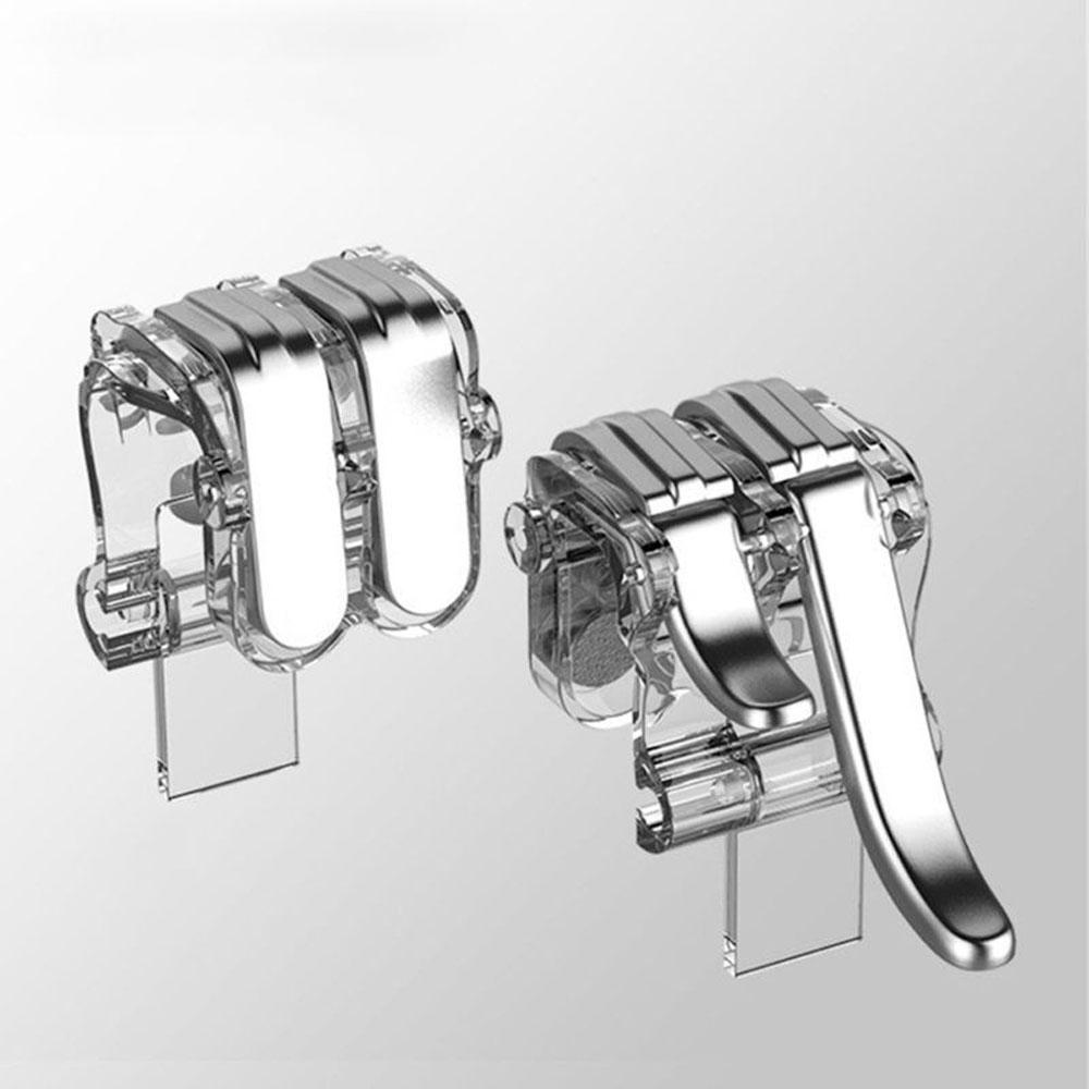 1 пара Игровые аксессуары Триггер Кнопка прицеливания Металлическая кнопка огня Геймпад Контроллер Джойстик Рукоятка Триггер