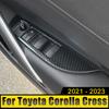 Автомобильные аксессуары для Toyota Corolla Cross XG10 2021 2022 2023 2024 Нержавеющая кнопка подъема окна переключатель панель крышка отделка наклейка
