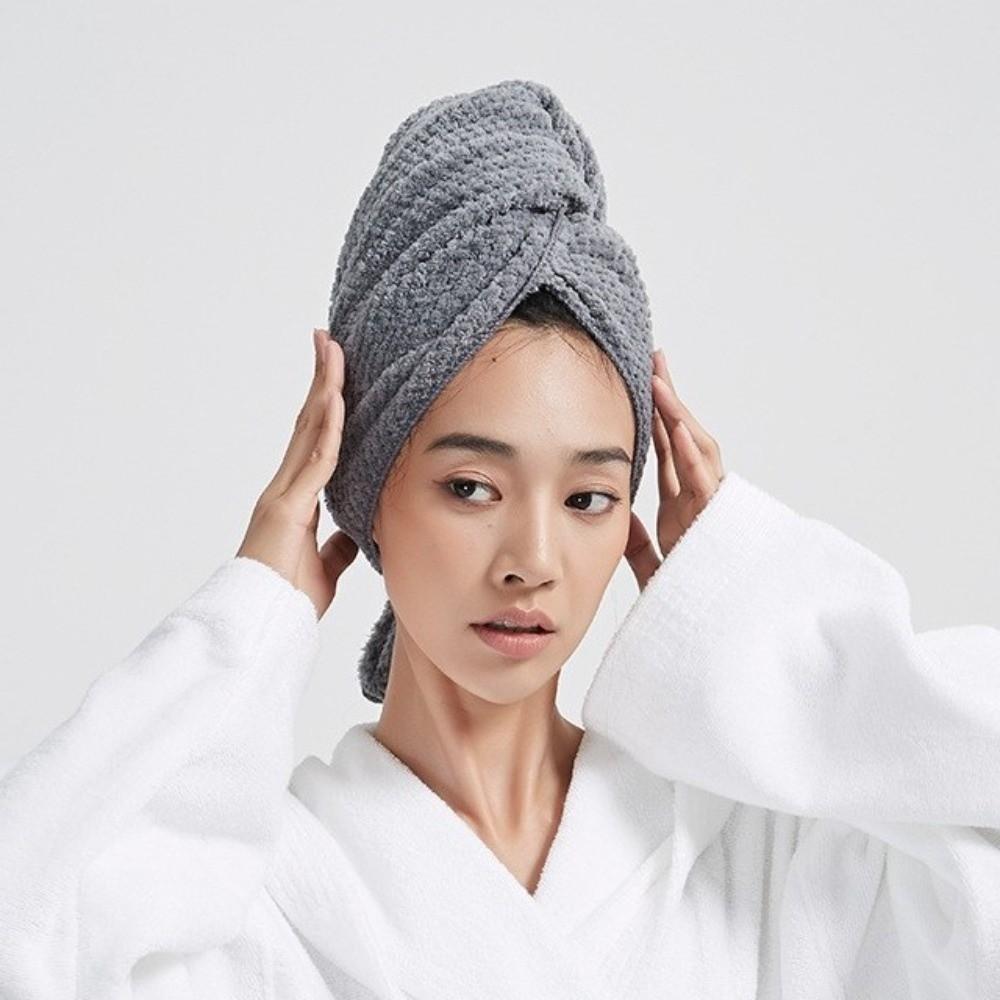 Soft Extra Large Wrap Turban with Elastic Band Quickly Dry Hair Hat  Hair Drying