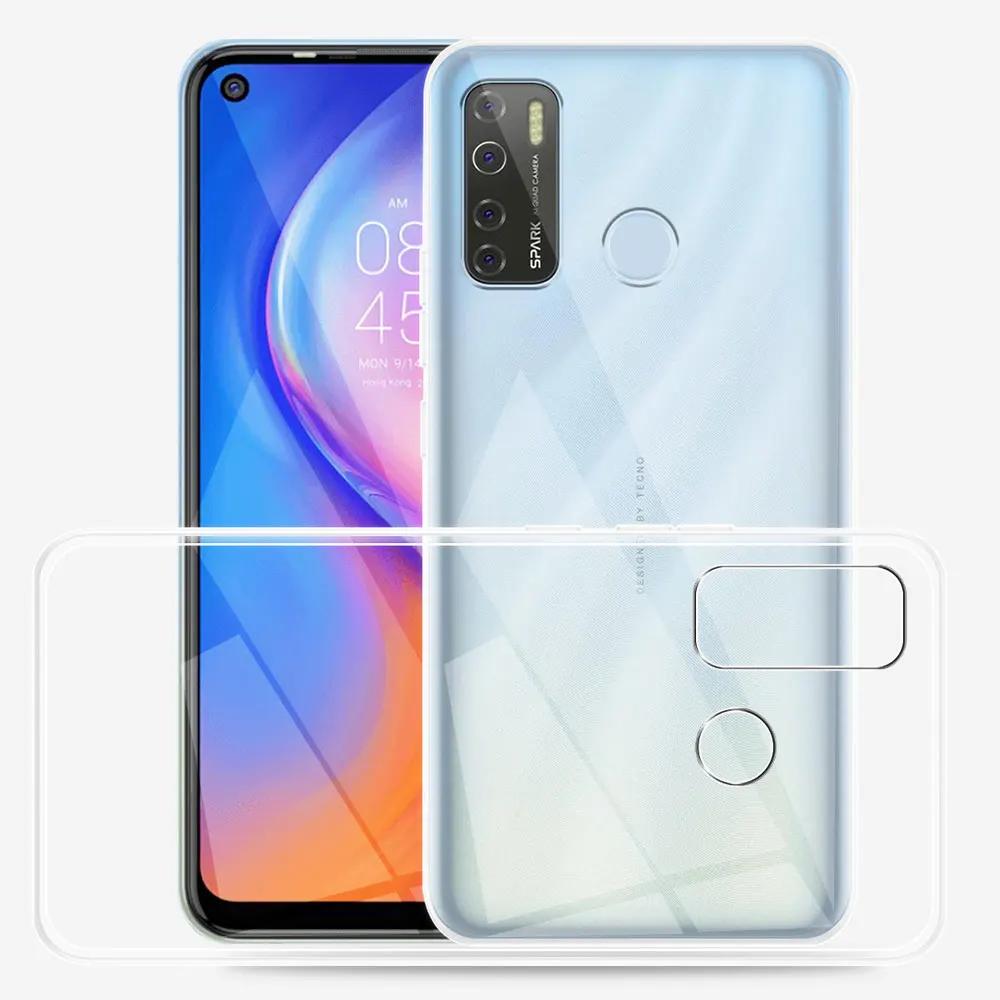 For Tecno Camon 15 Air Case Clear Silicone Soft TPU Phone Case Cover For Tecno Camon 15 Clear Coque or Tecno Camon 18 18P Fundas