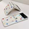 For Samsung Galaxy Z Flip 3 Case Korean Colorful Heart For Samsung Z Flip 4 Zflip4 Luxury Hard Pc Clear Cover With Laser Jam