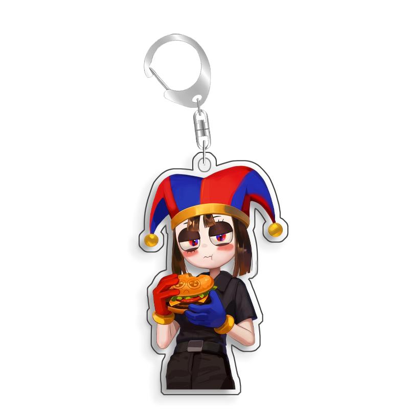 For The Amazing Digital Circus Jax Pomni Ragatha Zooble Caine Acrylic Selfmade Cute Cartoon Anime Keychain Pendant Toy Gift 5cm