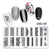 1 PC  Nail Art Templates Stamping Plate Design Flower Butterfly Glass Temperature Lace Stamp Templates Plates Image Decor