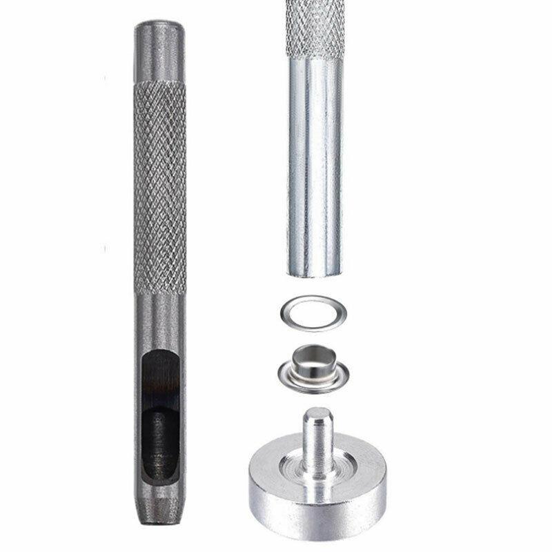 120 шт., люверсы, прочная одежда, металлические люверсы, пуговицы с инструментом для установки