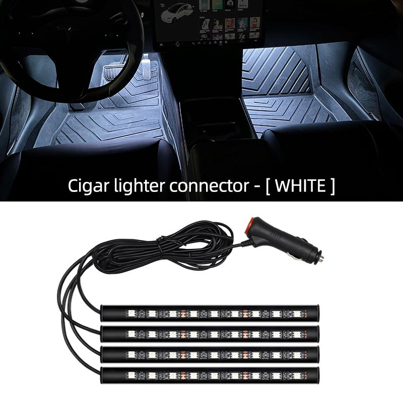 5В/12В Подсветка салона автомобиля, окружающий свет, подсветка для ног, с прикуривателем, USB, декоративная атмосферная лампа, автомобильные аксессуары