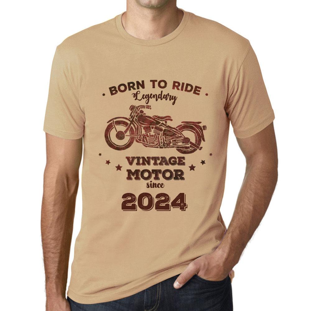 Men's Vintage Tee Shirt Graphic T Shirt Easy Rider Since 2024 Sand