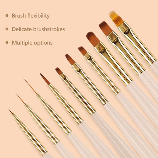 Кисть для дизайна ногтей Кисть для наращивания ногтей Гелевая гелевая кисть Строитель Кисть для ногтей Кисть для художественного лайнера