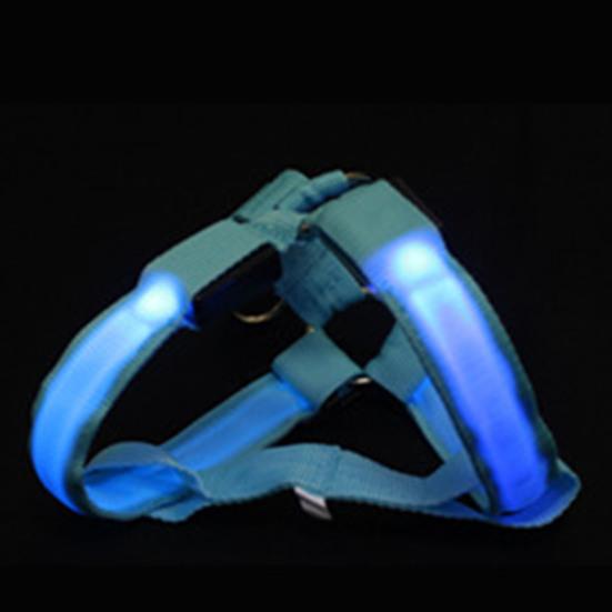Шлейка для собак Супермягкая износостойкая полиэстеровая шлейка среднего размера со светодиодной подсветкой для тренировочного жилета для собак