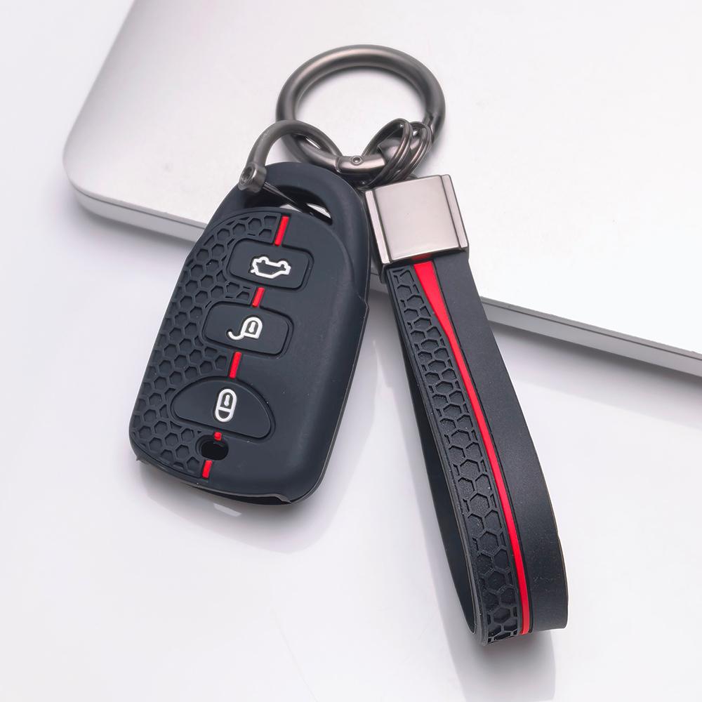 Key Fob Cover for Hyundai Elantra Tucson Models Santa Fe ix35 Protect Your with Keychain Anti-Scratch Surface Shockproof Structure