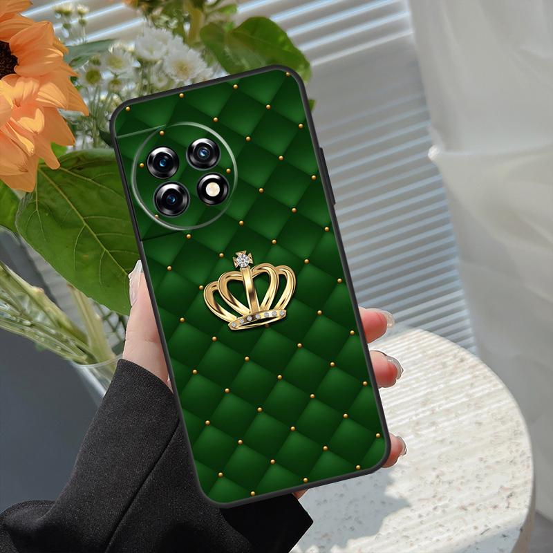 Quilted Texture Sofa Pattern Crown Case For OnePlus 10 Pro 15 13 12 11 13T 15R 13R 10R 10T 8T Nord CE 5 4 2 3 Lite N20 N30 Cover