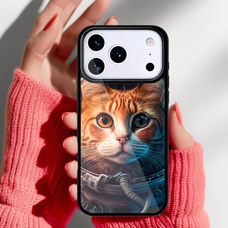 Чехол для телефона "Приключения Космического Котенка" для iPhone 17 Air 16e 15 14 13 Pro Max Задняя крышка для 12 11 Pro Coque