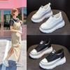 Inner Height Increase Casual Little White Shoes Women's Ins Tide 2025 Spring New Leather Versatile Sports Shoes Platform Small Size Women's Shoes