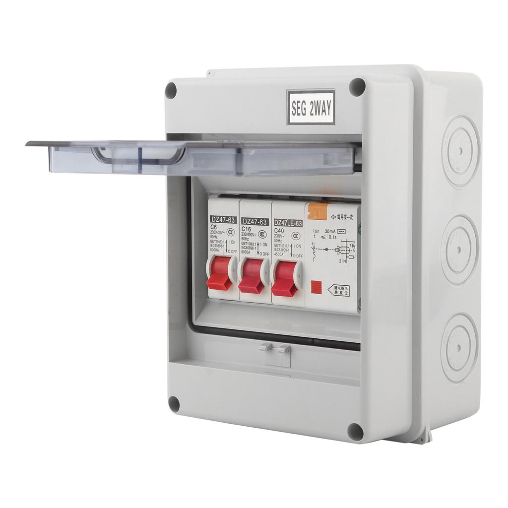 2-канальный гаражный караванный потребительский блок 40A 30mA RCD 2MCB 6A+16A