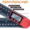 0-200mm 8'' Digital Meter Angle Inclinometer Angle Digital Ruler Electron Goniometer Protractor Angle Finder Measuring Tool