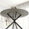 Round Dining Table for 4 People, Industrial-Style Kitchen Table with Steel Legs, for Dining Room, Kitchen, Grey