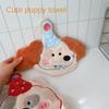 Kitchen Bathroom Small Towels Embroidered Puppy Hanging Towel Durable Hand Towel