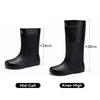 Летние мужские резиновые сапоги до середины голени, нескользящие, водонепроницаемые, зимние, выше колена, теплая флисовая подкладка, дождевые сапоги для ходьбы, рыбалки, работы