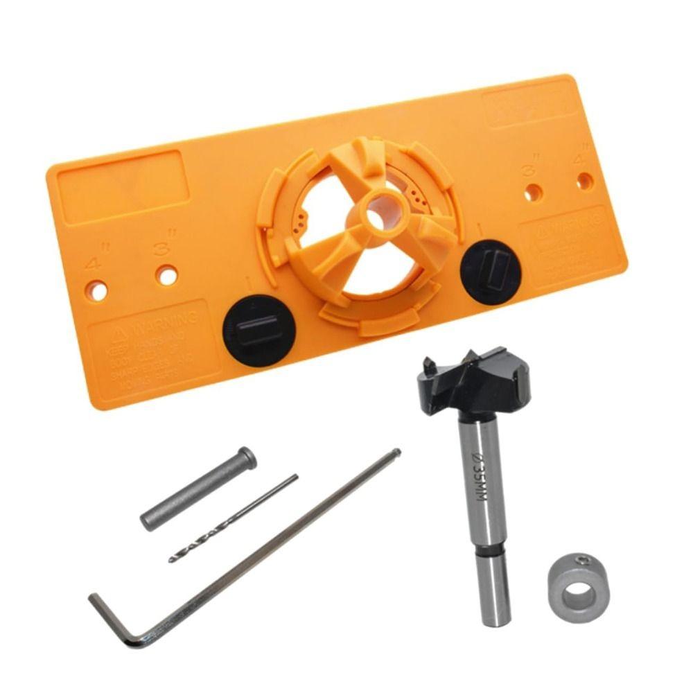 Drilling Boring Guide Cup Style Hinge Jig Durable Hinge Hole Tool Kit Woodworking