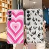 Мягкий прозрачный силиконовый чехол с рисунком в виде сердца для Samsung A55 A35 Xiaomi Redmi Note 13 Pro 13C iPhone 15 Camera Противоударный защитный бампер