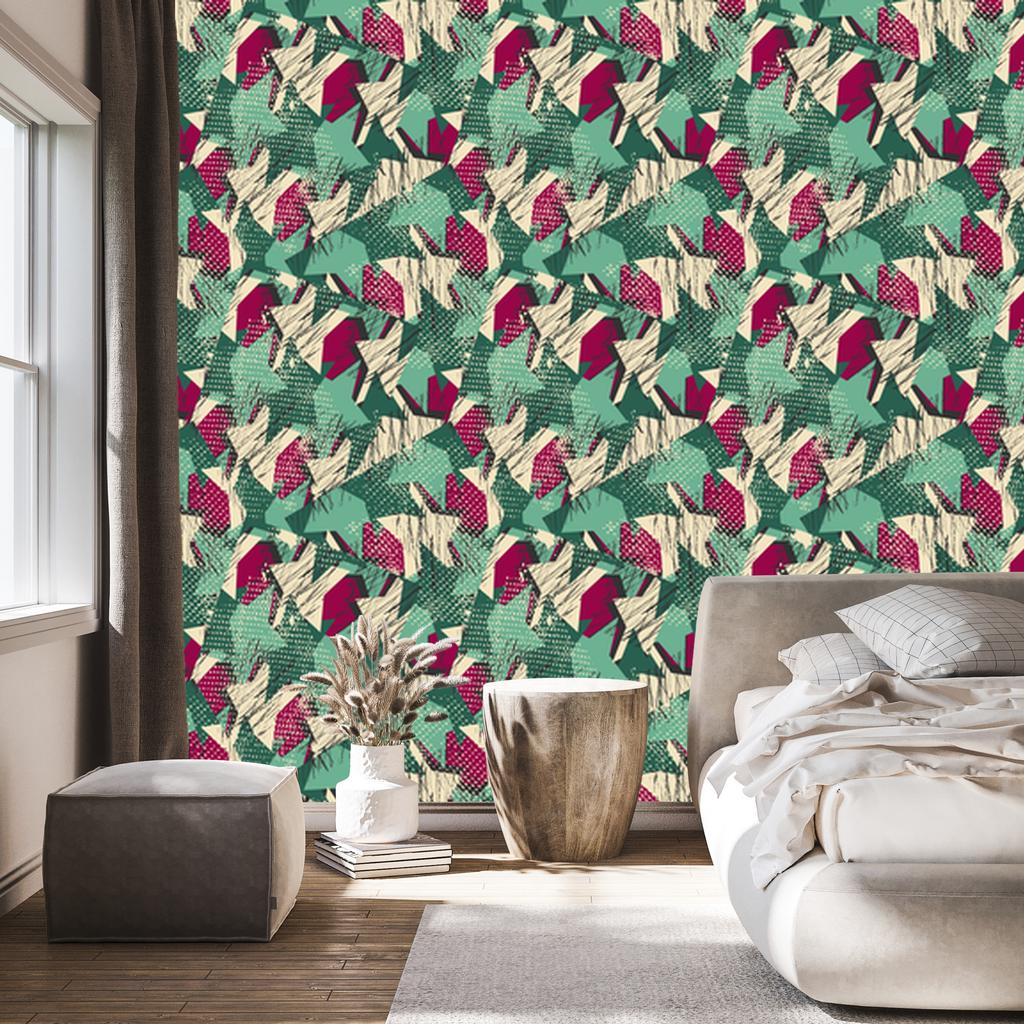 Green Graffiti Wallpaper for Living Room and Bedroom 50x1000