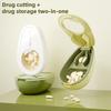Pill Cutter Storage Box Divider Food-Grade Safe Material Compact Design Odor Prevention Health Care Medicine Case Organizer